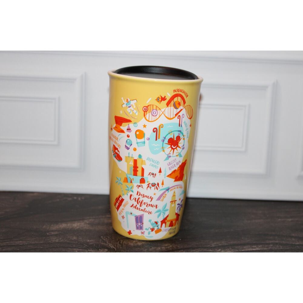 Disney Starbucks California Adventure Tumbler Travel Mug w Lid EUC